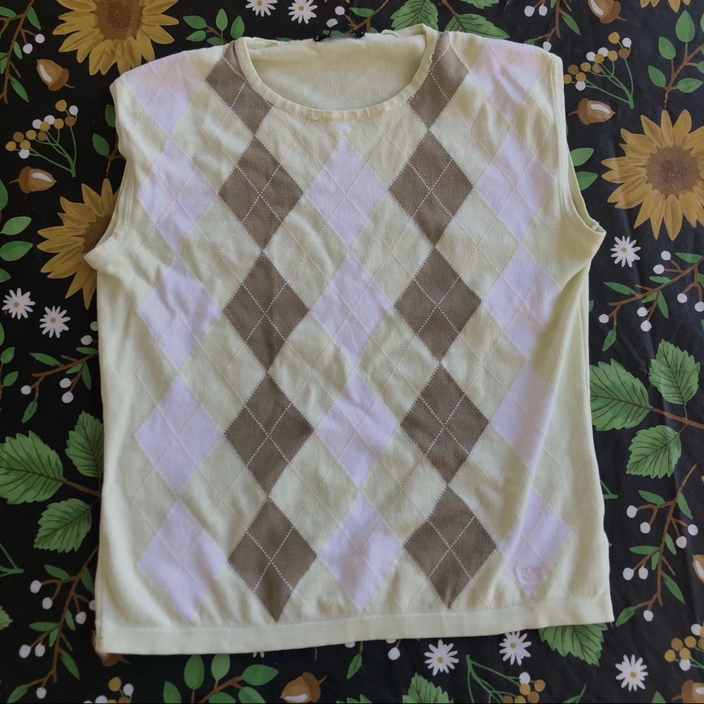 Burberry argyle vest